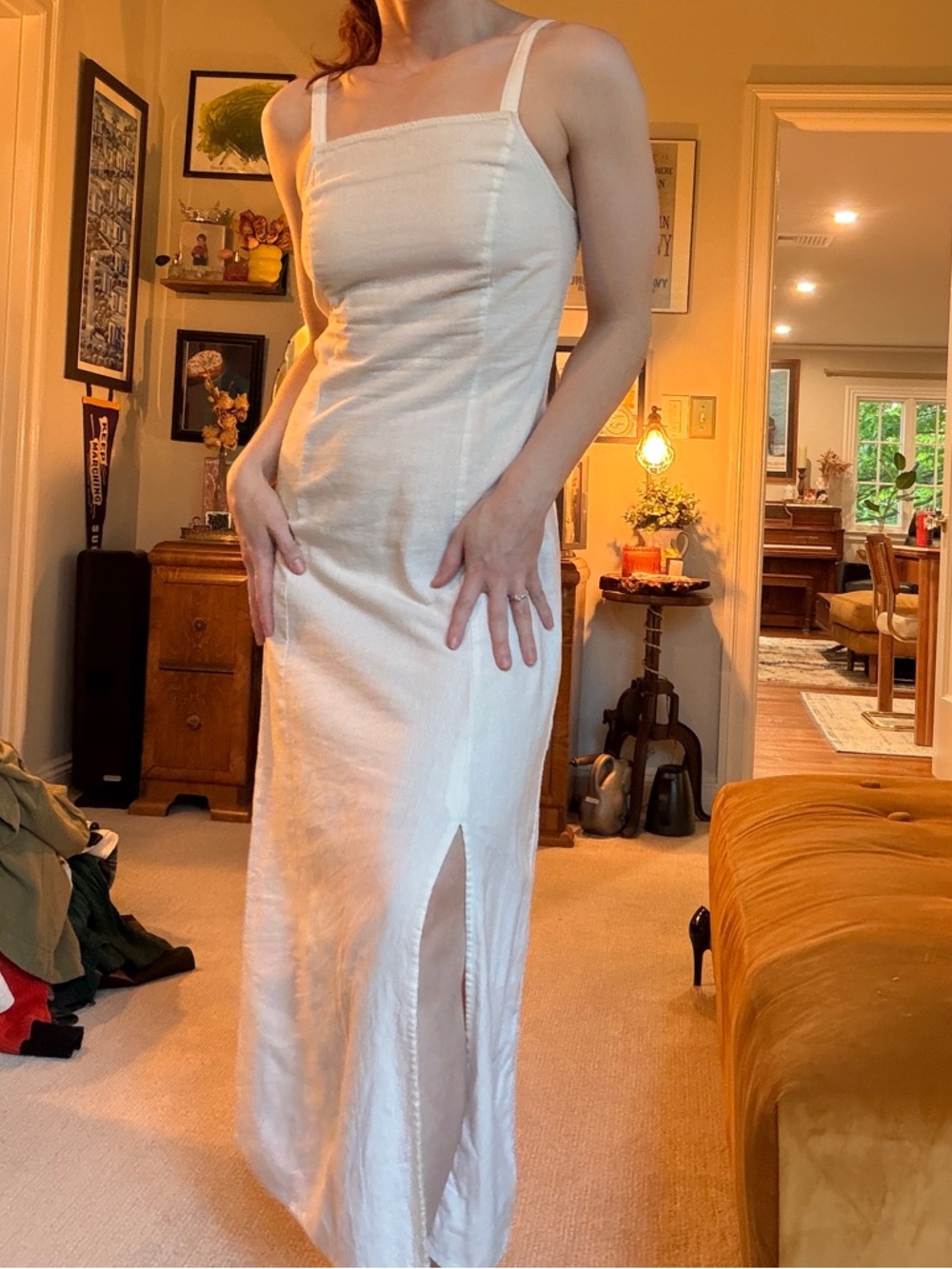 Linen maxi dress